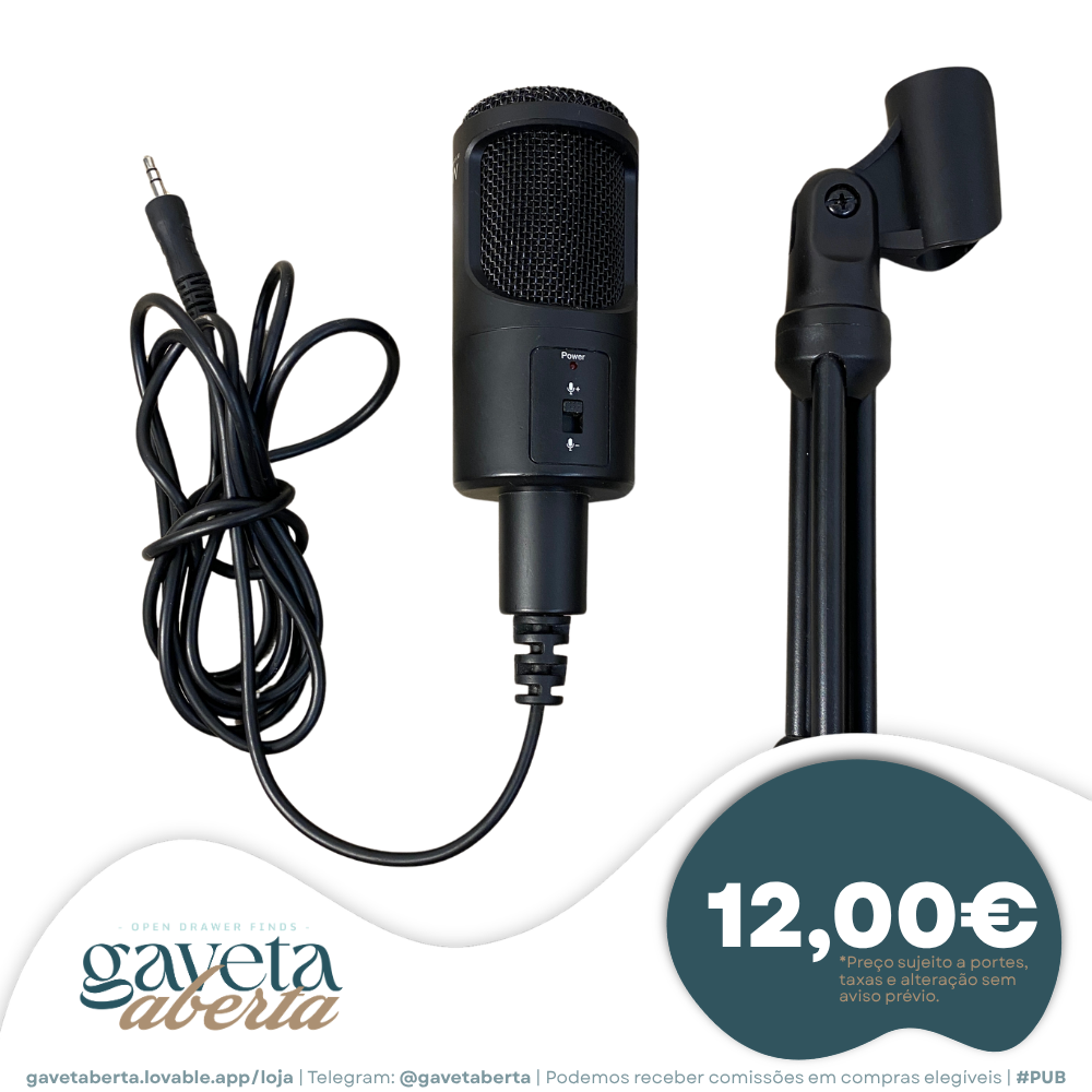Microfone Ewent EW3552 com tripe
