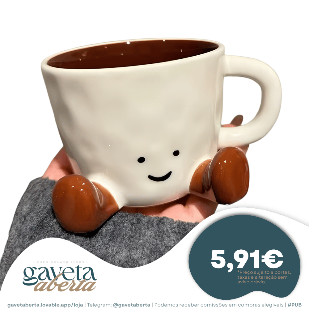 Copo de Cerâmica Pequeno Cor de Caramelo
