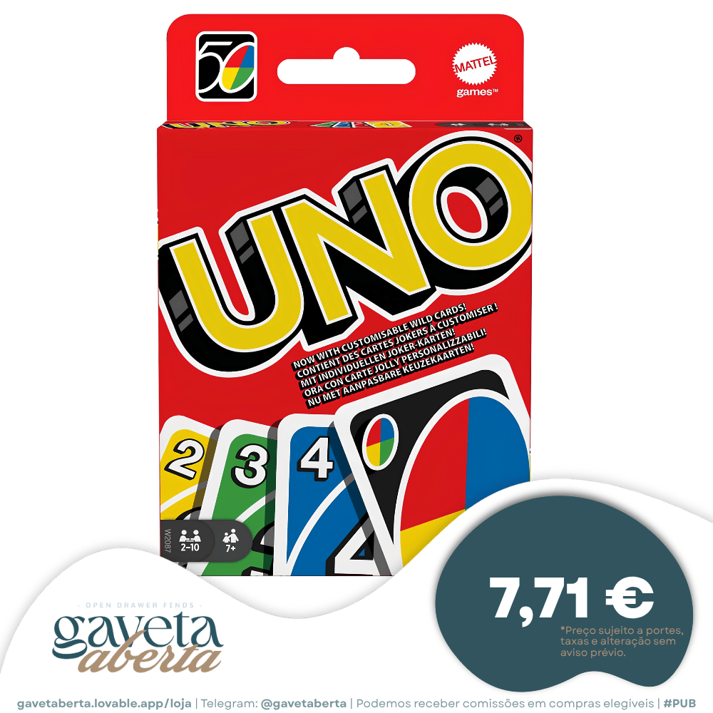 Jogo de Cartas UNO Original Mattel Games