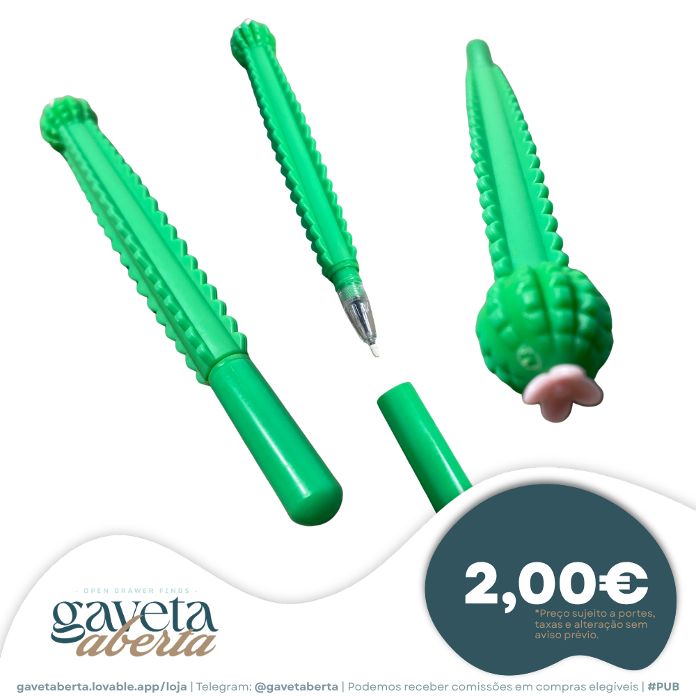 Caneta cacto verde