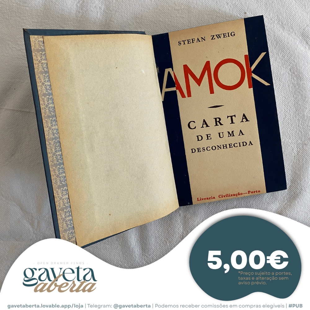 Amok e Carta de uma Desconhecida Stefan Zweig Capa Dura