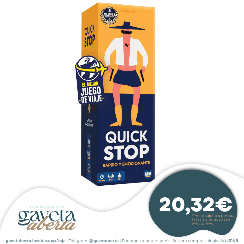 Jogo de Tabuleiro QuickStop - Dinâmico para Família
