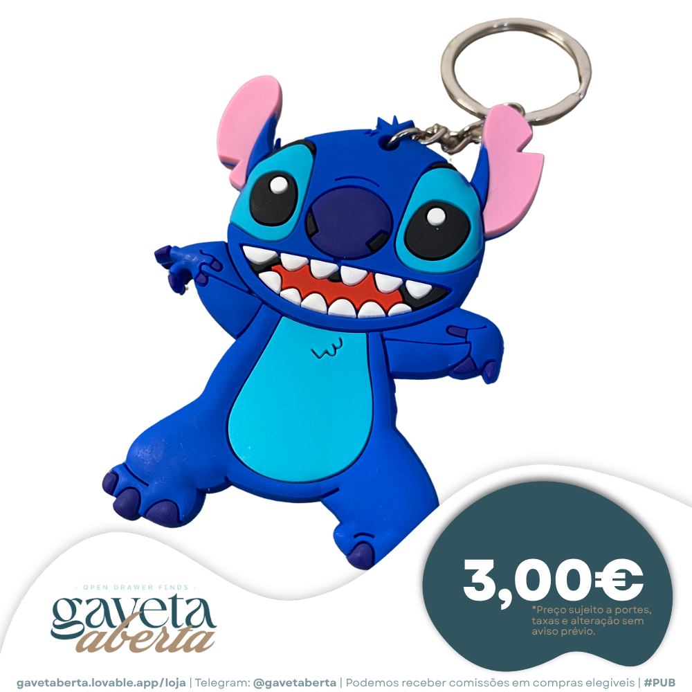 Porta-chaves Stitch em Silicone