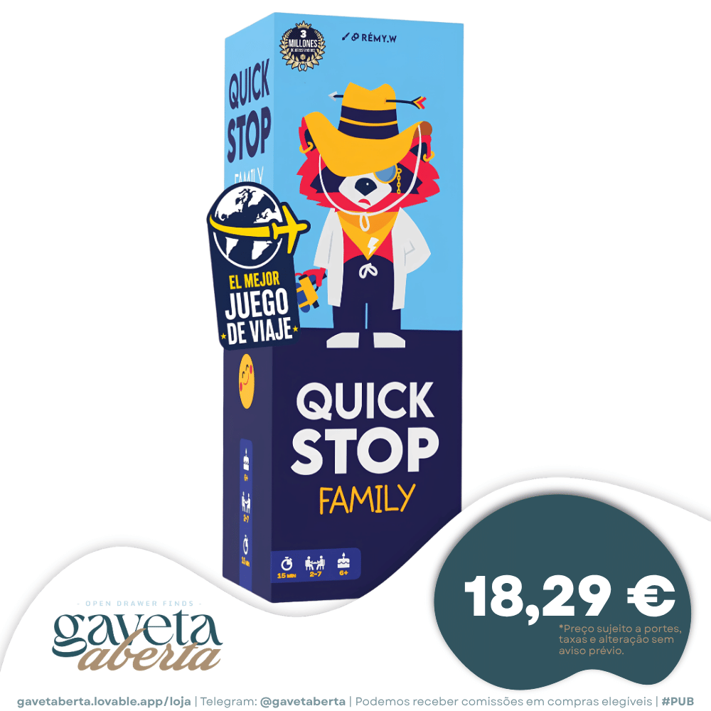 Jogo de Cartas Quickstop Family ATM Gaming